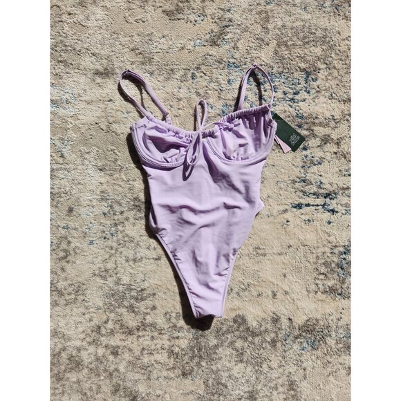 NWT Wild Fable Women's Size Small‎ Extra Cheeky One-Piece Purple Bathing Suit - Picture 1 of 2